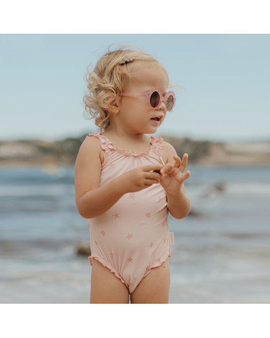 LITTLE DUTCH. Ολόσωμο μαγιό με βολάν Dreamy Seashells - Νο 98/104