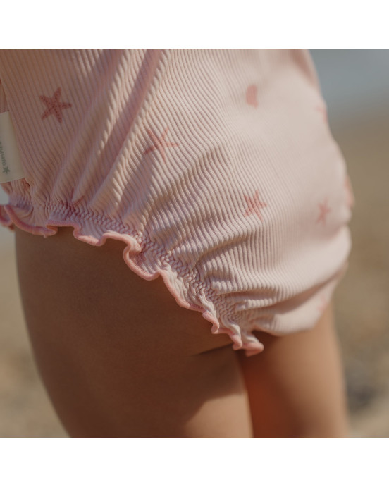 LITTLE DUTCH. Ολόσωμο μαγιό με βολάν Dreamy Seashells - Νο 98/104