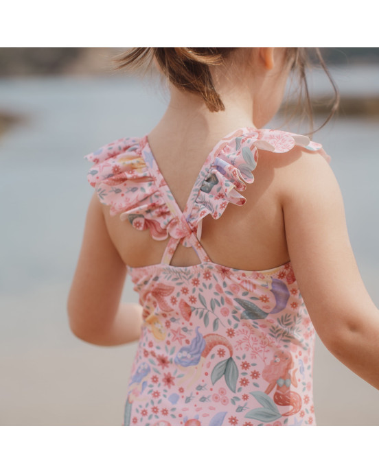 LITTLE DUTCH. Ολόσωμο μαγιό με βολάν Dreamy Mermaid - Νο 62/68