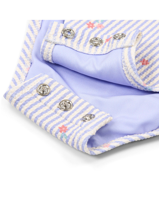 LITTLE DUTCH. Ολόσωμο μαγιό με βολάν Dreamy Stripes - Νο 74/80