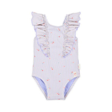 LITTLE DUTCH. Ολόσωμο μαγιό με βολάν Dreamy Stripes - Νο 98/104