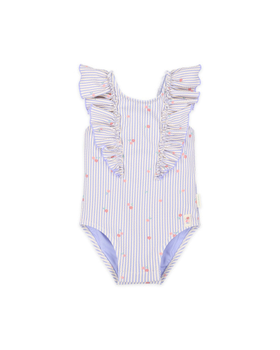 LITTLE DUTCH. Ολόσωμο μαγιό με βολάν Dreamy Stripes - Νο 98/104