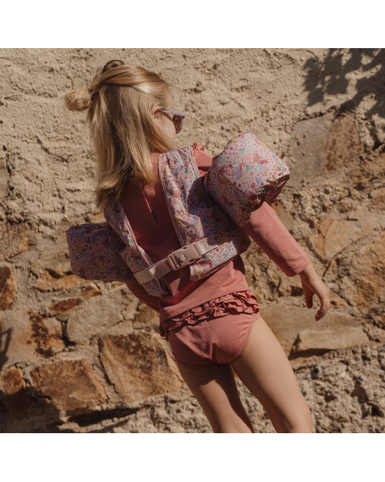 LITTLE DUTCH. Παιδικό μαγιό μπικίνι με βολάν Dreamy Pink Sparkle - Νο 98/104