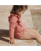 LITTLE DUTCH. Παιδικό μαγιό μπικίνι με βολάν Dreamy Pink Sparkle - Νο 86/92