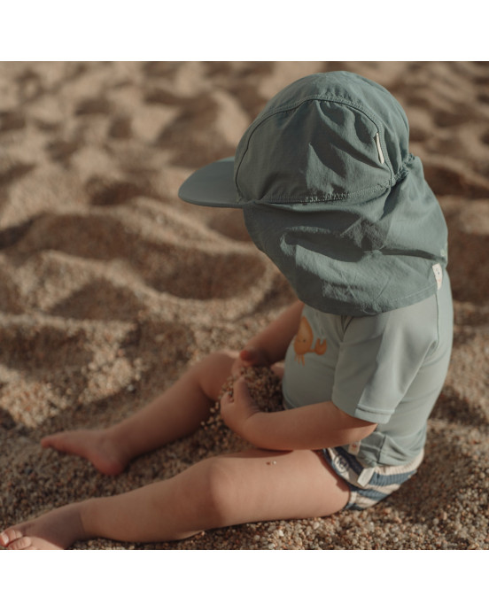 LITTLE DUTCH. Παιδικό καπέλο ήλιου Ocean Green - Νο 1 (41-45εκ.)