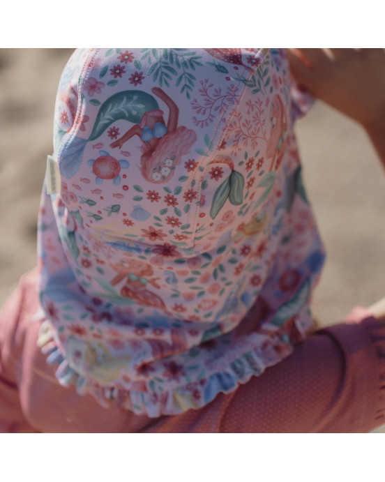 LITTLE DUTCH. Παιδικό καπέλο ήλιου Dreamy Mermaid - Νο 2 (45-47,5εκ.)