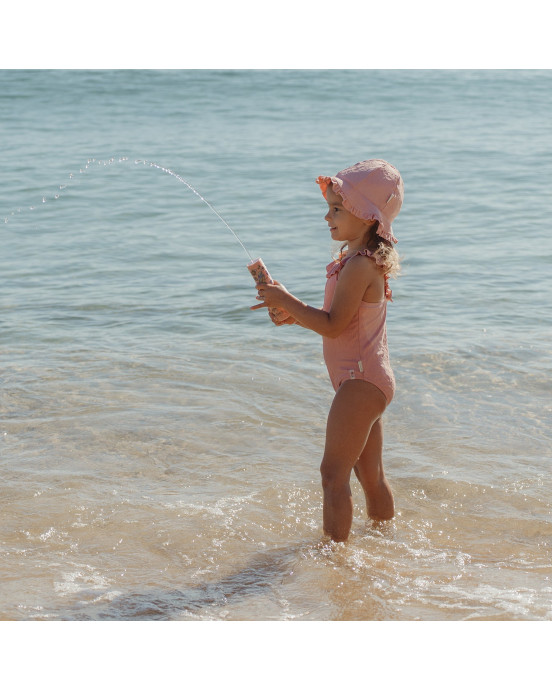 LITTLE DUTCH. Παιδικό καπέλο ήλιου Dreamy Pink Rose - Νο 1 (41-45εκ.)