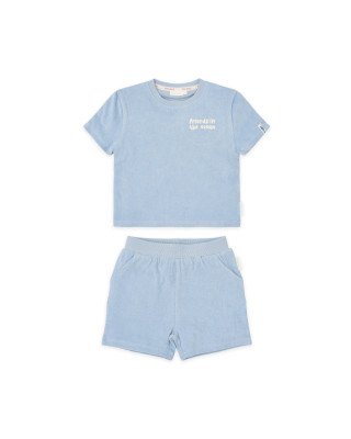 LITTLE DUTCH. Σετ μπλουζάκι και κοντό παντελονάκι Ocean World Blue - Νο 74/80
