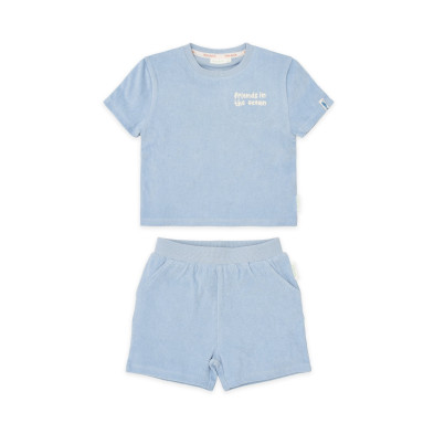 LITTLE DUTCH. Σετ μπλουζάκι και κοντό παντελονάκι Ocean World Blue - Νο 74/80