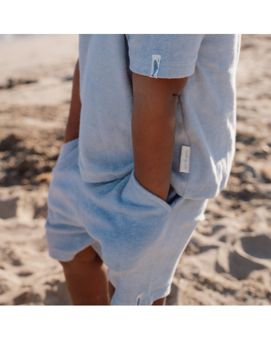 LITTLE DUTCH. Σετ μπλουζάκι και κοντό παντελονάκι Ocean World Blue - Νο 86/92