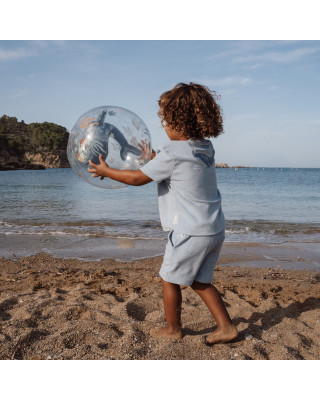 LITTLE DUTCH. Σετ μπλουζάκι και κοντό παντελονάκι Ocean World Blue - Νο 74/80