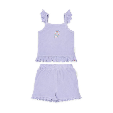 LITTLE DUTCH. Σετ μπλουζάκι και κοντό παντελονάκι Dreamy Purple - Νο 74/80