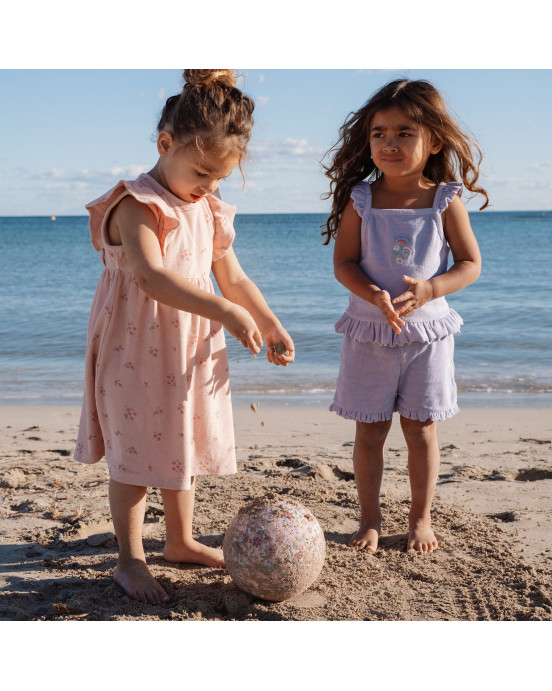 LITTLE DUTCH. Σετ μπλουζάκι και κοντό παντελονάκι πετσετέ Dreamy Purple - Νο 62/68
