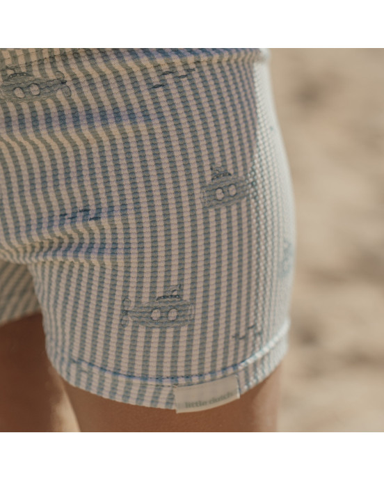 LITTLE DUTCH. Σετ μπλουζάκι κοντομάνικο και μαγιό UV για αγόρια Ocean Adventure - Νο 74/80