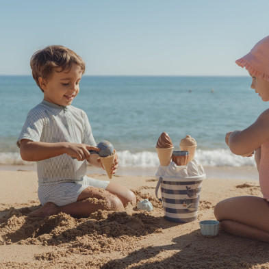 LITTLE DUTCH. Σετ μπλουζάκι κοντομάνικο και μαγιό UV για αγόρια Ocean Adventure - Νο 62/68