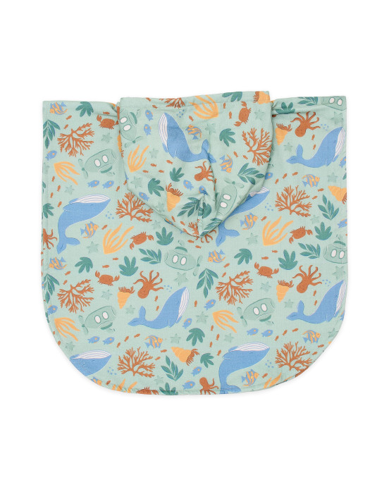 LITTLE DUTCH. Παιδικό πόντσο Ocean World Multicolour - One size