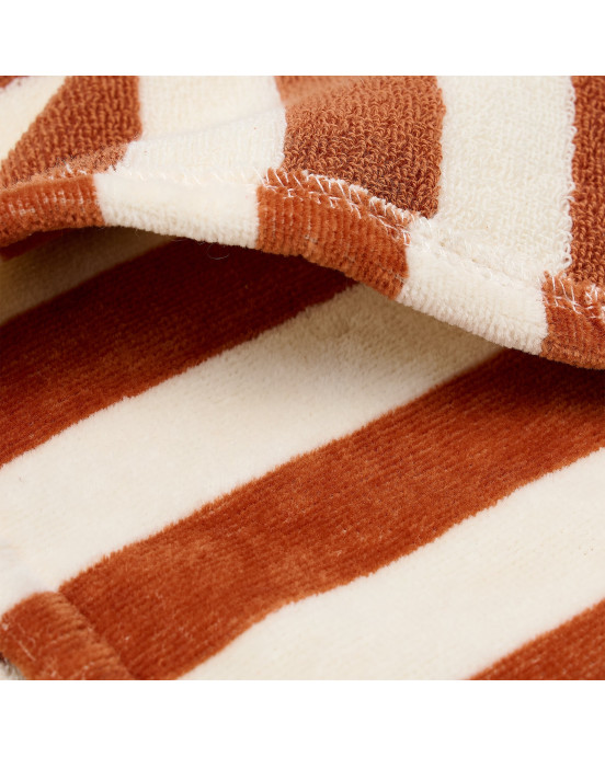 LITTLE DUTCH. Παιδικό πόντσο Ocean World Brown Stripe - One size