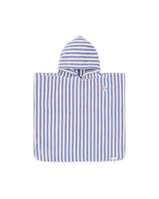 LITTLE DUTCH. Παιδικό πόντσο Dreamy Purple Stripe - One size