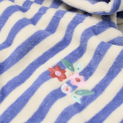 LITTLE DUTCH. Παιδικό πόντσο Dreamy Purple Stripe - One size