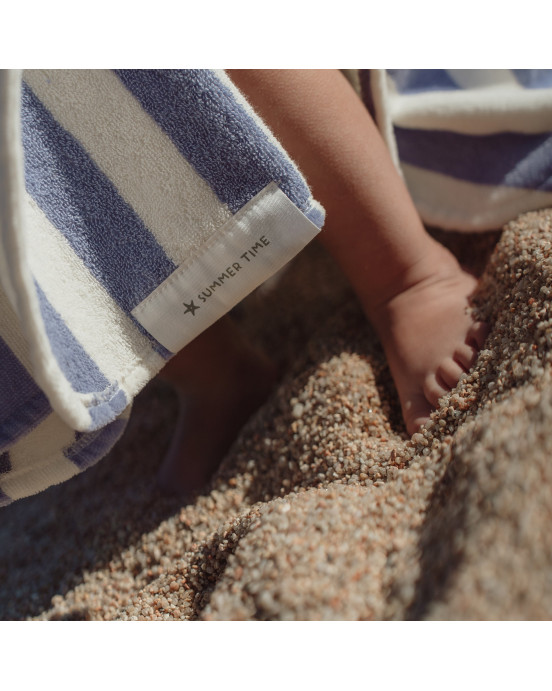 LITTLE DUTCH. Παιδικό πόντσο Dreamy Purple Stripe - One size