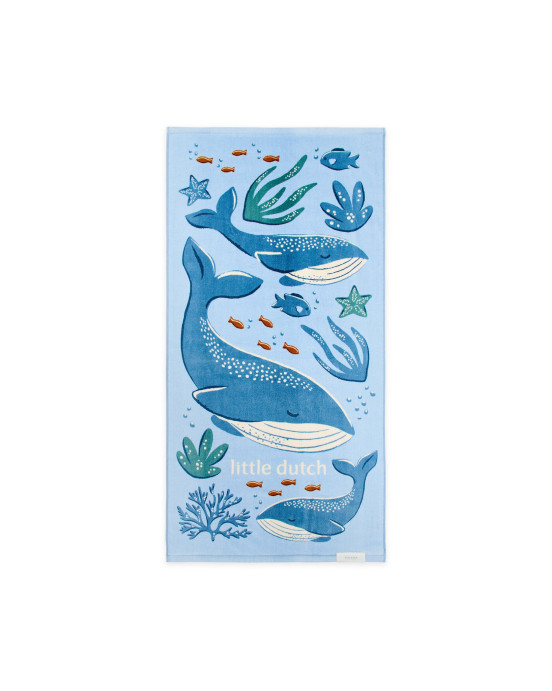 LITTLE DUTCH. Πετσέτα θαλάσσης Ocean World Blue - 60x120