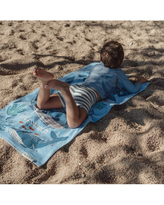 LITTLE DUTCH. Πετσέτα θαλάσσης Ocean World Blue - 60x120