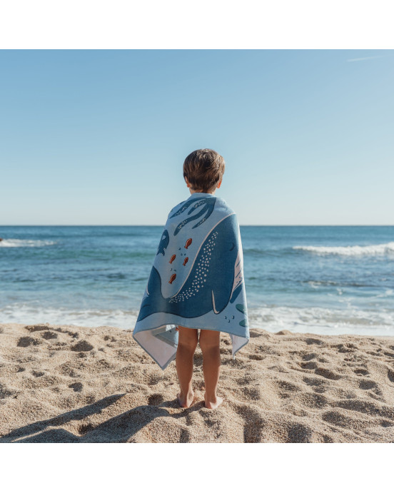 LITTLE DUTCH. Πετσέτα θαλάσσης Ocean World Blue - 60x120