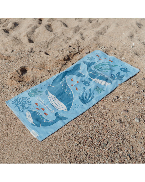 LITTLE DUTCH. Πετσέτα θαλάσσης Ocean World Blue - 60x120