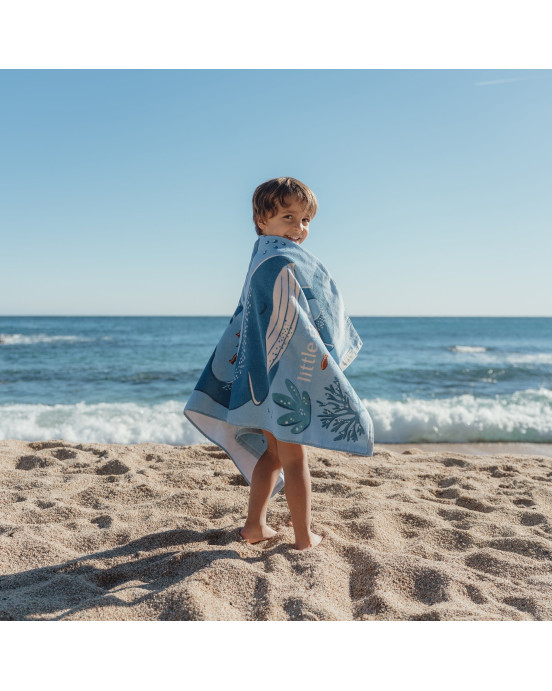 LITTLE DUTCH. Πετσέτα θαλάσσης Ocean World Blue - 60x120