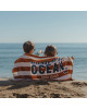LITTLE DUTCH. Πετσέτα θαλάσσης Ocean World Brown Stripe - 60x120