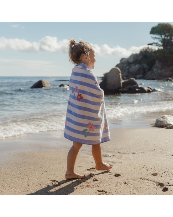 LITTLE DUTCH. Πετσέτα θαλάσσης Dreamy Purple Stripe - 60x120