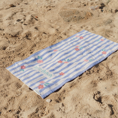 LITTLE DUTCH. Πετσέτα θαλάσσης Dreamy Purple Stripe - 60x120