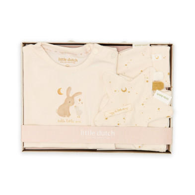 LITTLE DUTCH. Σετ δώρου με ρουχαλάκια Newborn Naturals - Νο 50/56