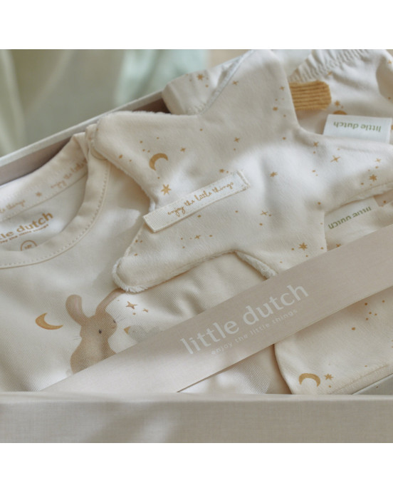 LITTLE DUTCH. Σετ δώρου με ρουχαλάκια Newborn Naturals - Νο 62/68