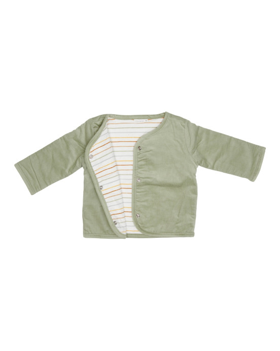LITTLE DUTCH. Μπουφάν διπλής όψης Vintage Sunny Stripes/Green - Νο62