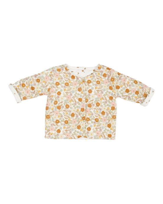 LITTLE DUTCH. Μπουφάν διπλής όψης Vintage Little Flowers/White Blossom  - Νο86