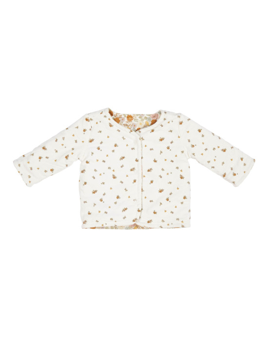 LITTLE DUTCH. Μπουφάν διπλής όψης Vintage Little Flowers/White Blossom  - Νο86