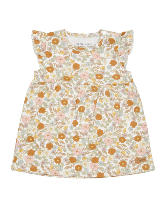 LITTLE DUTCH. Φορεματάκι αμάνικο με βολάν Vintage Little Flowers - 86