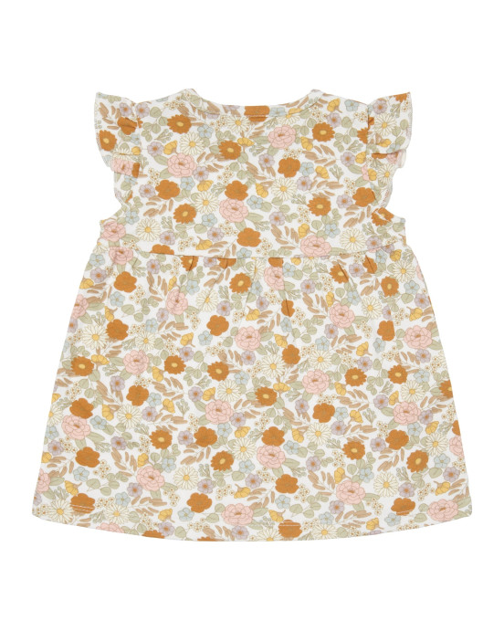 LITTLE DUTCH. Φορεματάκι αμάνικο με βολάν Vintage Little Flowers - 86