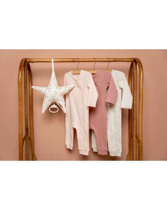 LITTLE DUTCH. Ολόσωμο φορμάκι Rib Vintage Pink - Νο 86/92