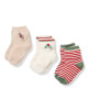LITTLE DUTCH. Σετ 3 ζευγάρια βρεφικές κάλτσες Christmas - Νο 1
