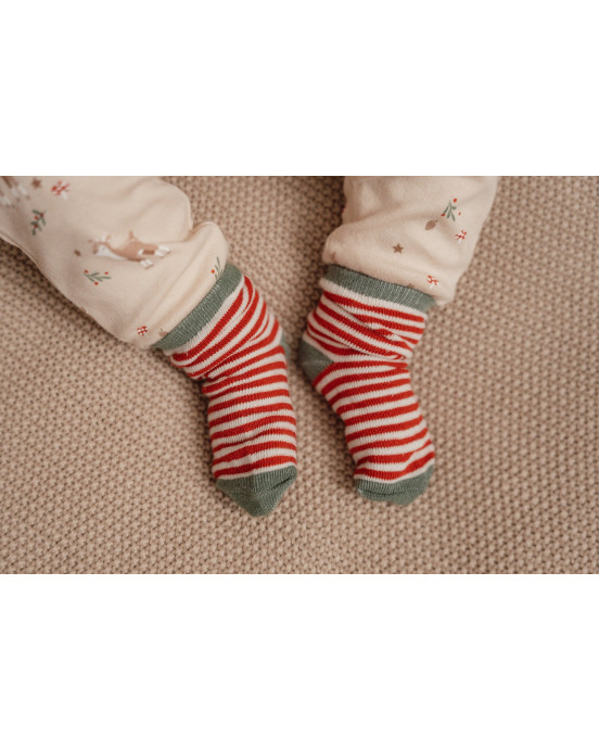 LITTLE DUTCH. Σετ 3 ζευγάρια βρεφικές κάλτσες Christmas - Νο 1