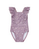LITTLE DUTCH. Ολόσωμο μαγιό με βολάν για κορίτσια Mauve Blossom - 62/68