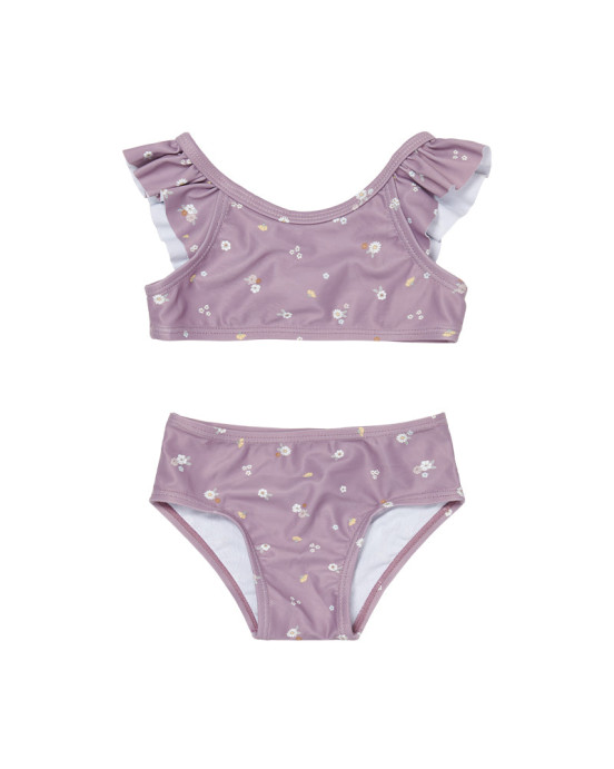 LITTLE DUTCH. Παιδικό σετ μπικίνι με βολάν Mauve Blossom - 62/68