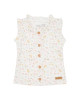 LITTLE DUTCH. Μπλουζάκι αμάνικο με κουμπάκια Flowers & Butterflies - 86