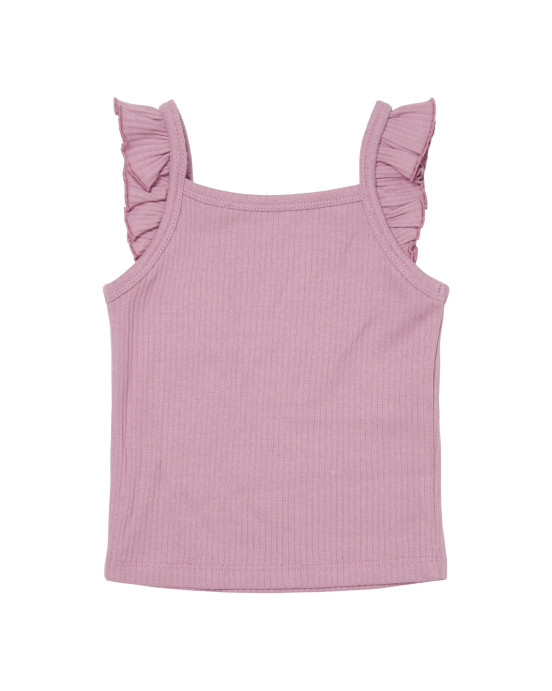 LITTLE DUTCH. Μπλουζάκι αμάνικο με βολάν Μωβ - 80