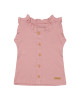 LITTLE DUTCH. Μπλουζάκι αμάνικο με κουμπάκια Vintage Pink - 80
