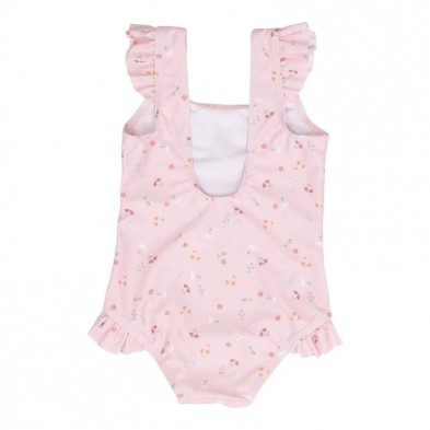 LITTLE DUTCH. Oλόσωμο μαγιό με βολάν για κορίτσια Little Pink Flowers - Νο 62/68