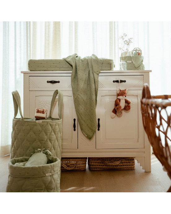 LITTLE DUTCH. Καλάθι αλλαξιέρας καπιτονέ μικρό Pure Sage