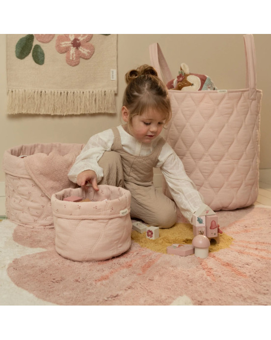 LITTLE DUTCH. Καλάθι αλλαξιέρας καπιτονέ μικρό Pure Blossom